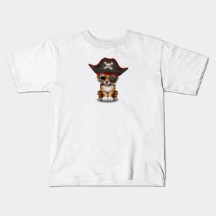 Cute Baby Tiger Cub Pirate Kids T-Shirt